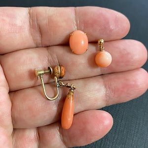 🖤14K💕Coral single earrings